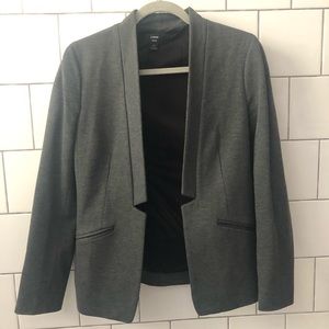 Gray collarless blazer by J. Crew sz 6